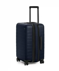 Navy blue carry-on luggage