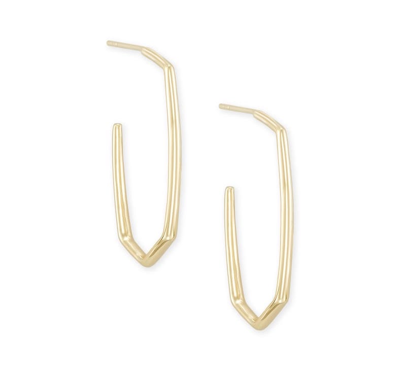 Gold hoop earrings by Kendra Scott