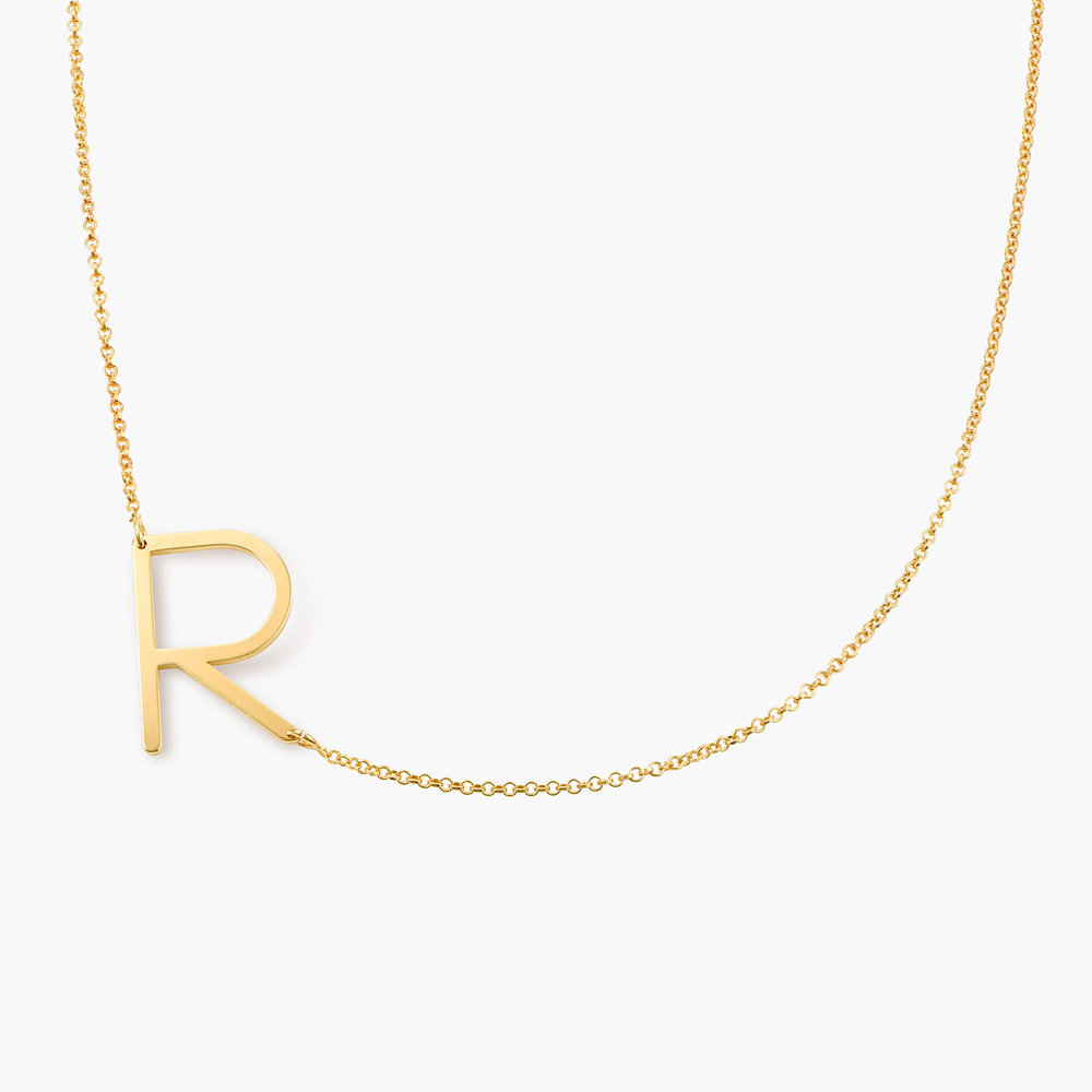 Gold R Necklace